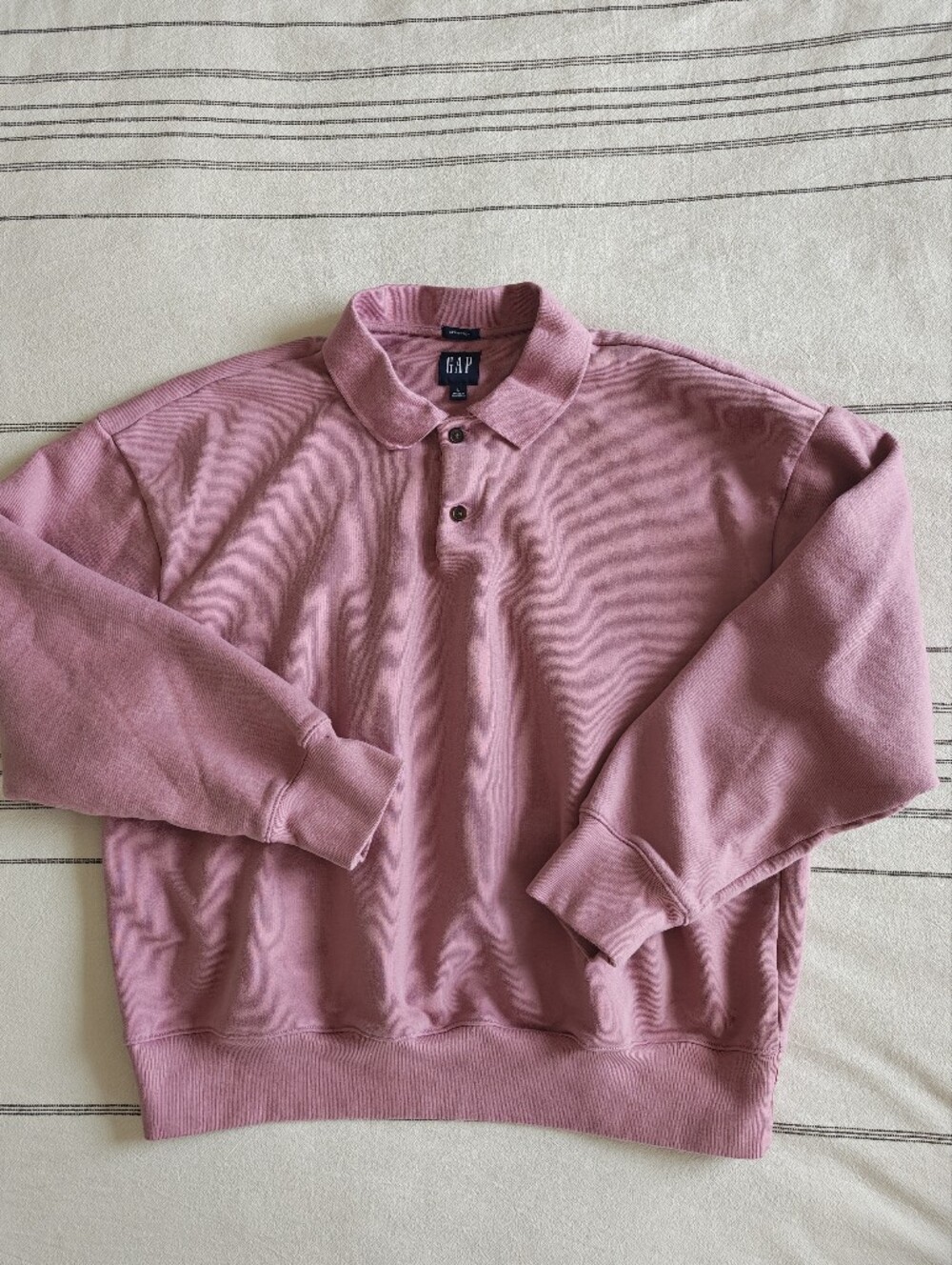 GAP Dusty Rose Mock Neck Sweatshirt Sz Large